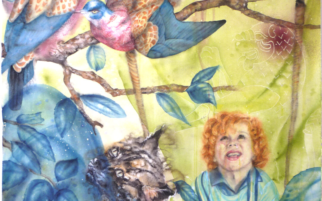 L'oeil, aquarelle sur papier, 113x85cm