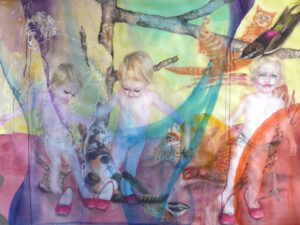 Carnaval, aquarelle sur papier, 113x150cm