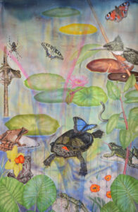 Printemps, aquarelle sur papier, 113x174cm