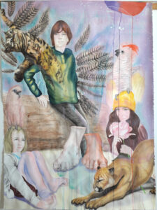 Gros pieds, aquarelle sur papier, 113x154cm