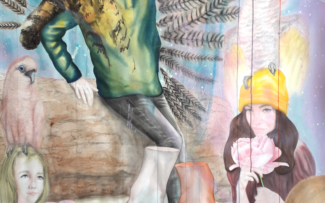 Gros pieds, aquarelle sur papier, 113x154cm
