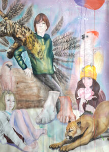 Gros pieds, aquarelle sur papier, 113x154cm