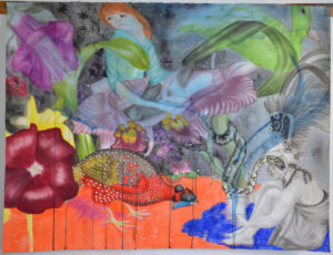 Selva oscura, aquarelle sur papier, 113x150cm
