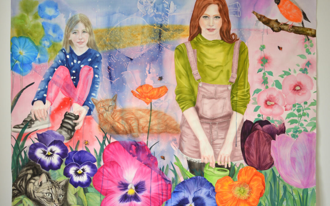 Il faut cultiver son jardin, aquarelle sur papier, 113x150cm