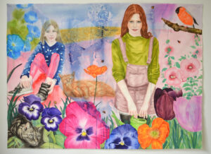 Il faut cultiver son jardin, aquarelle sur papier, 113x150cm