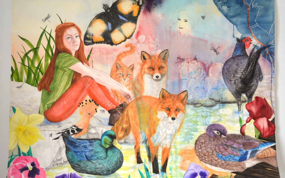 Les carottes, aquarelle sur papier, 113x150cm