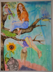 Plusoyance, aquarelle sur papier, 113x150cm