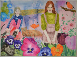 Il faut cultiver son jardin, aquarelle sur papier, 113x150cm