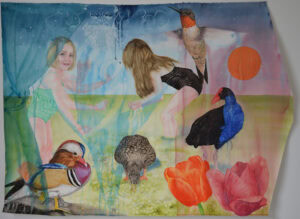 Brassée d'air I, aquarelle sur papier, 153x113cm