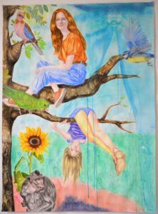 L'arbre, aquarelle sur papier, 113x150cm