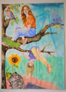 L'arbre, aquarelle sur papier, 113x150cm