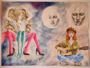 Blues - Aquarelle sur papier - 113x154cm